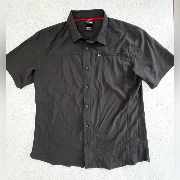 Gerry Renegade Field Shirt Men’s Sz Large Black Stretch Zip Pocket Hiking Fish - Picture 2 of 7